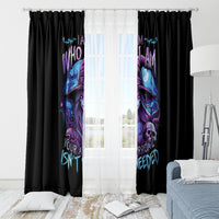 Witch Skull Window Curtain Iam Who Iam Your Approval Isn't Need - Wonder Print Shop