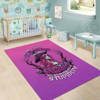 Witch Skull Area Rug I'm A Grumpy Old Lady Sarcasm Depends On Your Stupidity - Wonder Print Shop