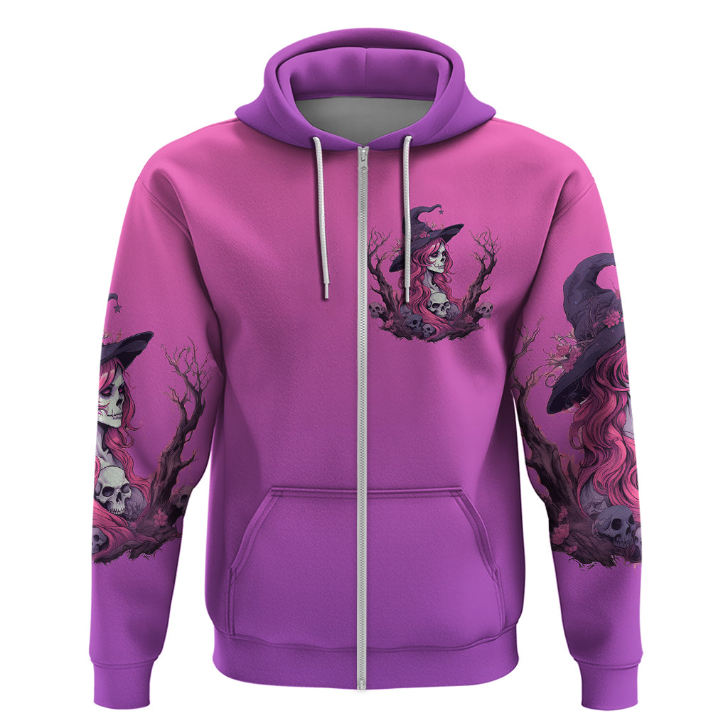 Witch Skull Hoodie I'm A Grumpy Old Lady Sarcasm Depends On Your Stupidity - Wonder Print Shop