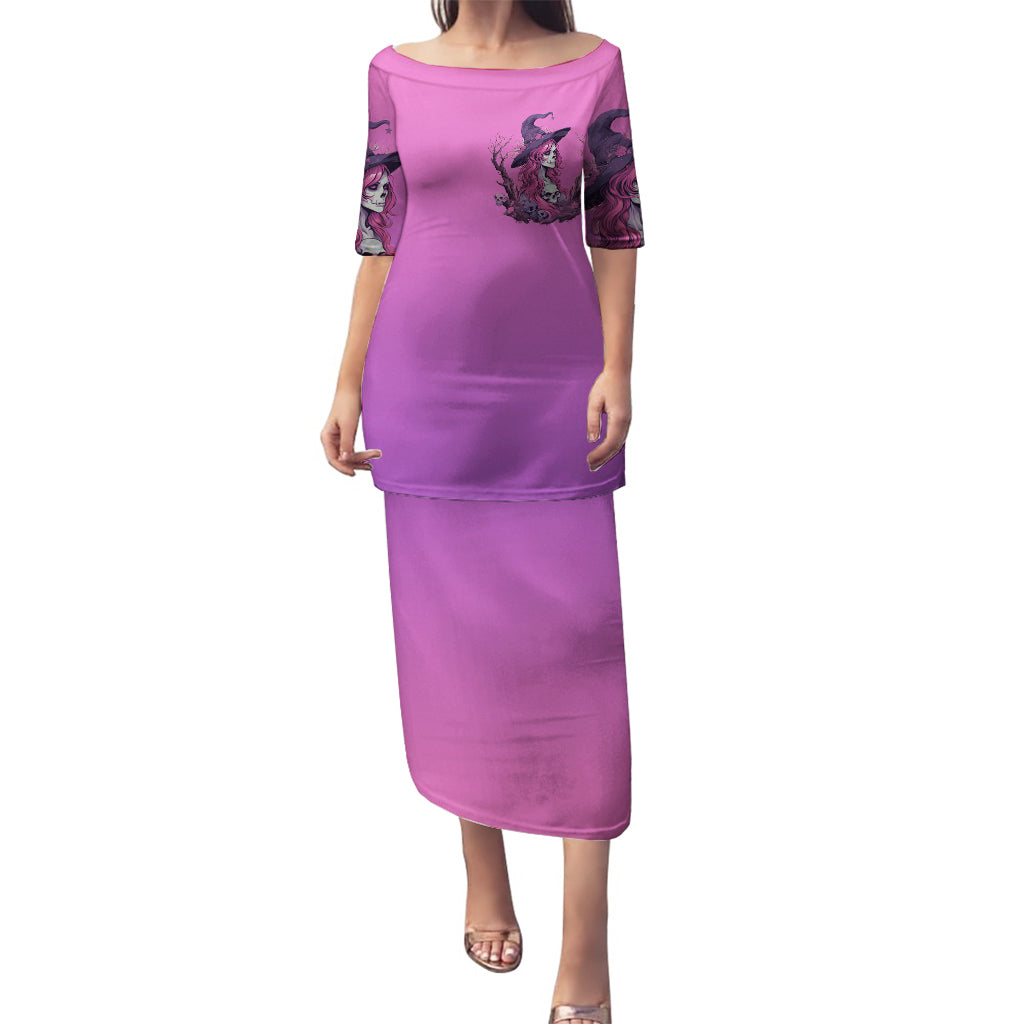 Witch Skull Puletasi i'm A Grumpy Old Lady Sarcasm Depends On Your Stupidity - Wonder Print Shop