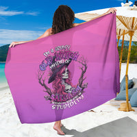 Witch Skull Sarong I'm A Grumpy Old Lady Sarcasm Depends On Your Stupidity - Wonder Print Shop