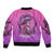 Witch Skull Sleeve Zip Bomber Jacket i'm A Grumpy Old Lady Sarcasm Depends On Your Stupidity - Wonder Print Shop