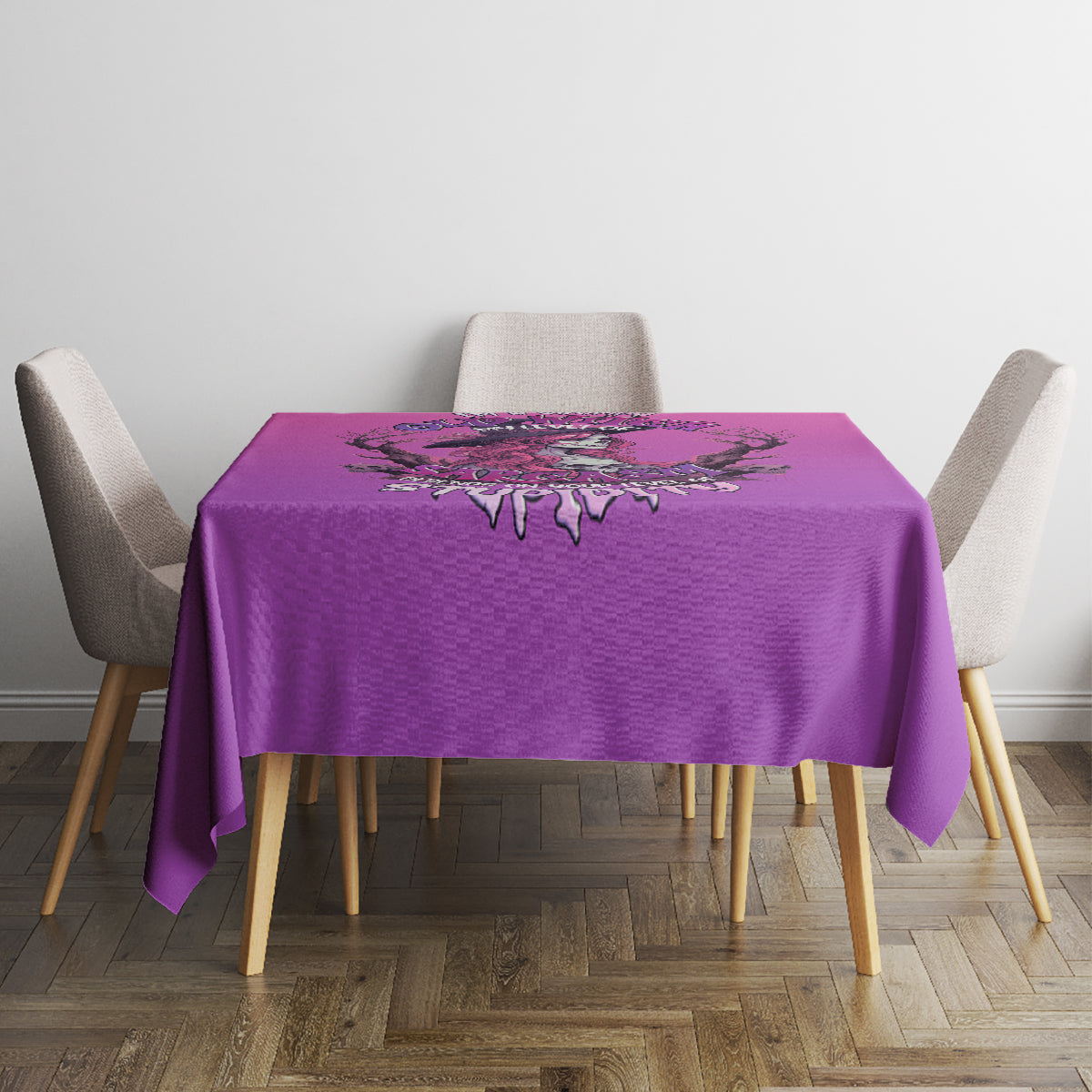 Witch Skull Tablecloth I'm A Grumpy Old Lady Sarcasm Depends On Your Stupidity - Wonder Print Shop