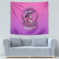 Witch Skull Tapestry I'm A Grumpy Old Lady Sarcasm Depends On Your Stupidity - Wonder Print Shop