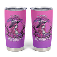 Witch Skull Tumbler Cup I'm A Grumpy Old Lady Sarcasm Depends On Your Stupidity - Wonder Print Shop
