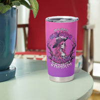 Witch Skull Tumbler Cup I'm A Grumpy Old Lady Sarcasm Depends On Your Stupidity - Wonder Print Shop