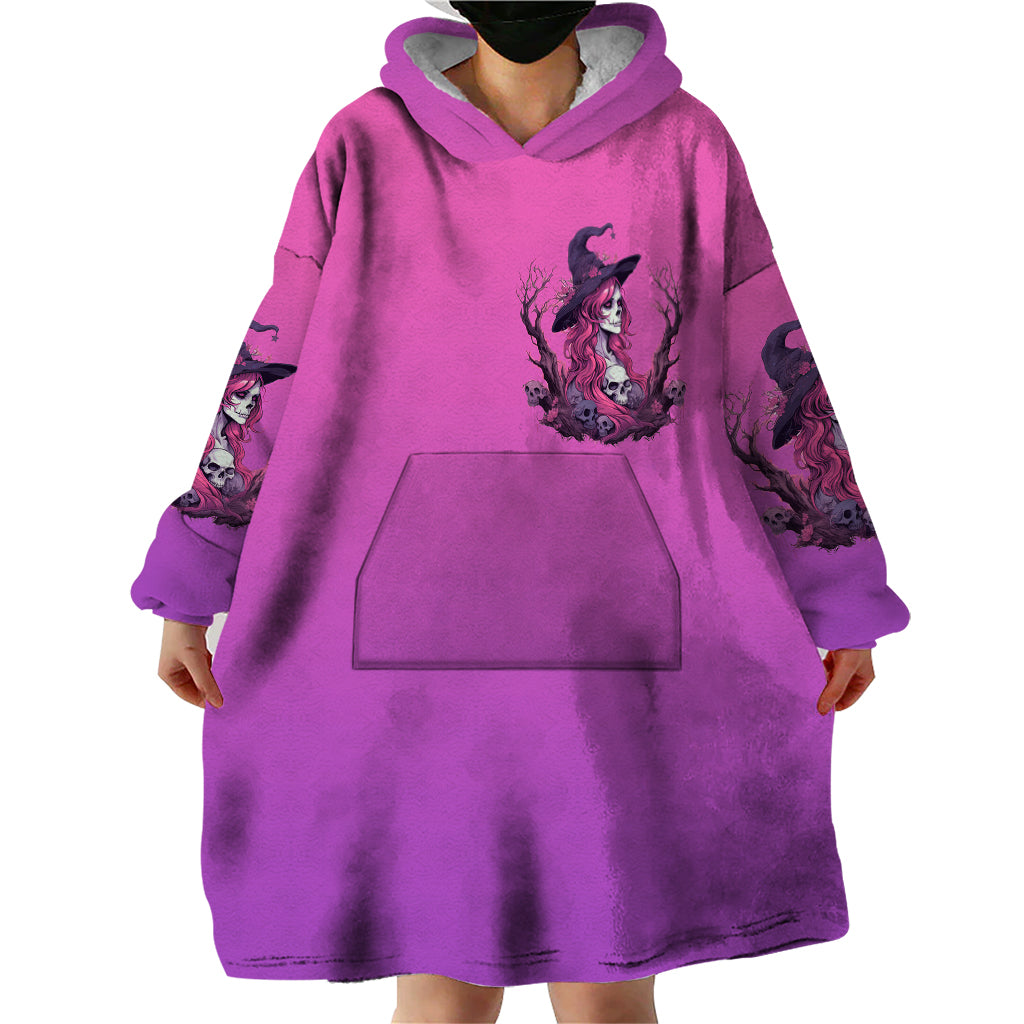 Witch Skull Wearable Blanket Hoodie I'm A Grumpy Old Lady Sarcasm Depends On Your Stupidity - Wonder Print Shop