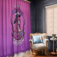 Witch Skull Window Curtain I'm A Grumpy Old Lady Sarcasm Depends On Your Stupidity - Wonder Print Shop