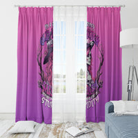 Witch Skull Window Curtain I'm A Grumpy Old Lady Sarcasm Depends On Your Stupidity - Wonder Print Shop
