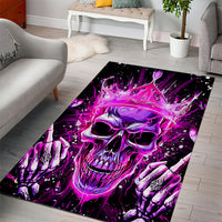 Queen Skull Area Rug Bitch I'm Not A Princess I'm The Fucking Queen - Wonder Print Shop