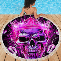 Queen Skull Beach Blanket Bitch I'm Not A Princess I'm The Fucking Queen - Wonder Print Shop