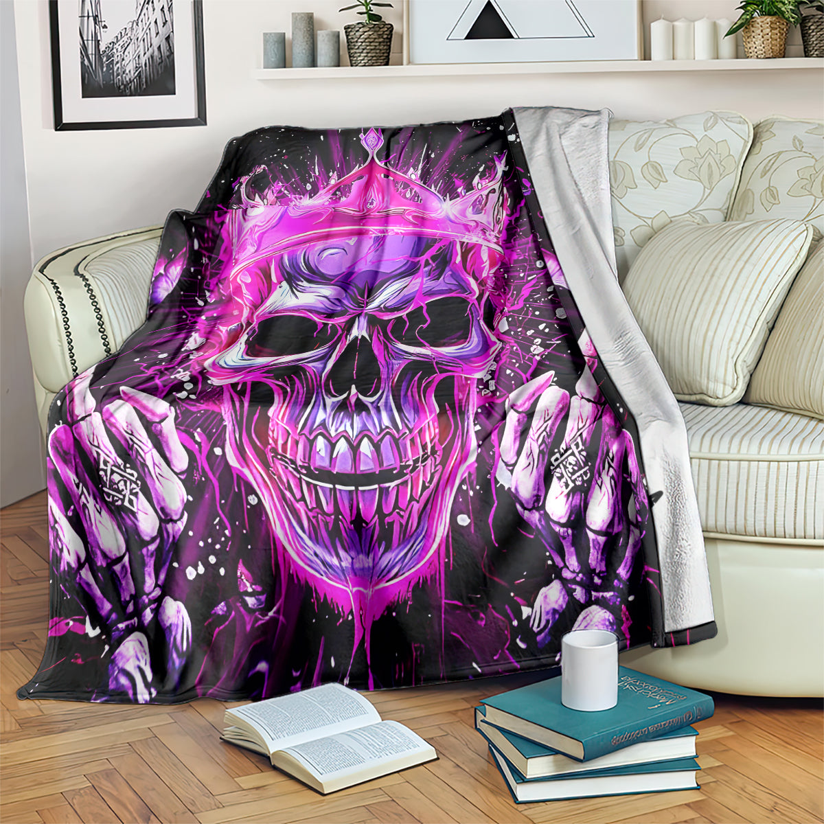 Queen Skull Blanket Bitch I'm Not A Princess I'm The Fucking Queen