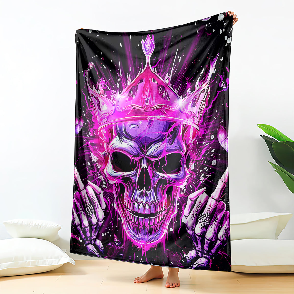 Queen Skull Blanket Bitch I'm Not A Princess I'm The Fucking Queen