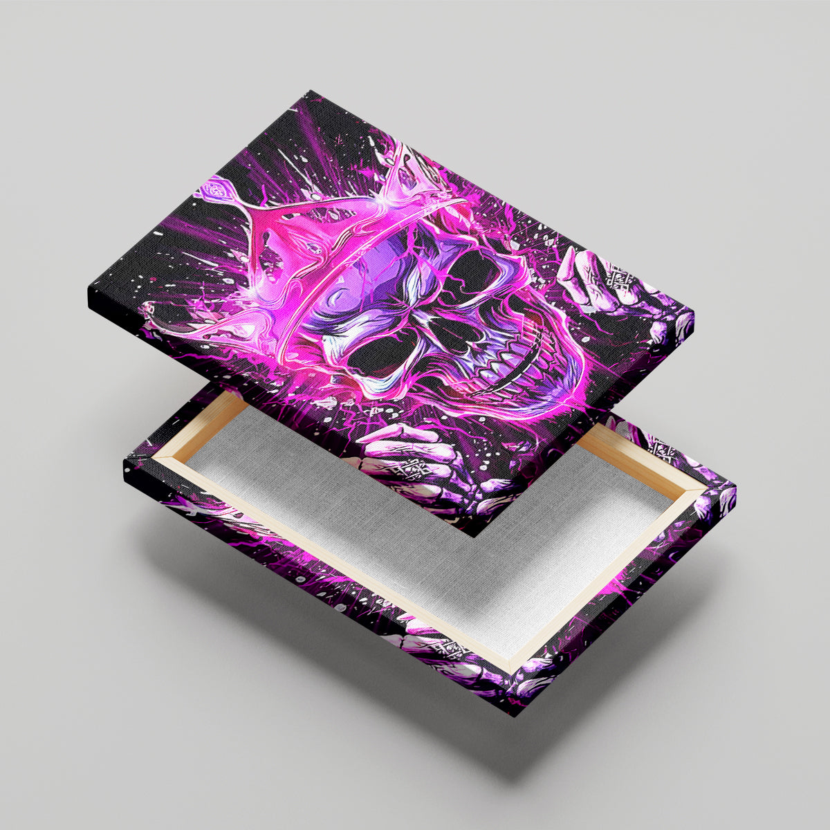 Queen Skull Canvas Wall Art Bitch I'm Not A Princess I'm The Fucking Queen - Wonder Print Shop