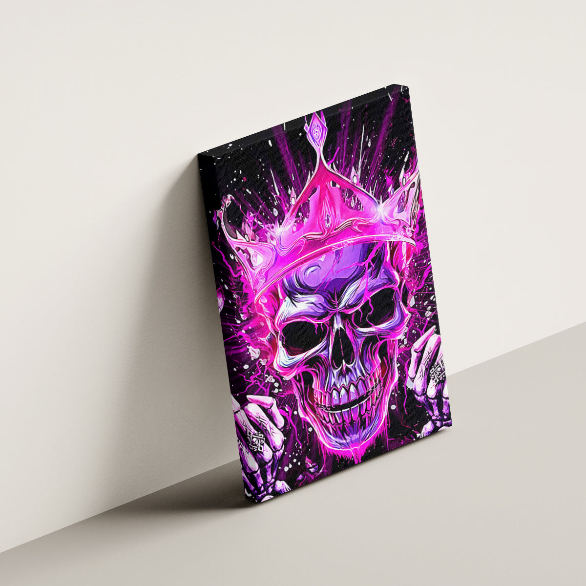 Queen Skull Canvas Wall Art Bitch I'm Not A Princess I'm The Fucking Queen - Wonder Print Shop