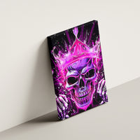 Queen Skull Canvas Wall Art Bitch I'm Not A Princess I'm The Fucking Queen - Wonder Print Shop