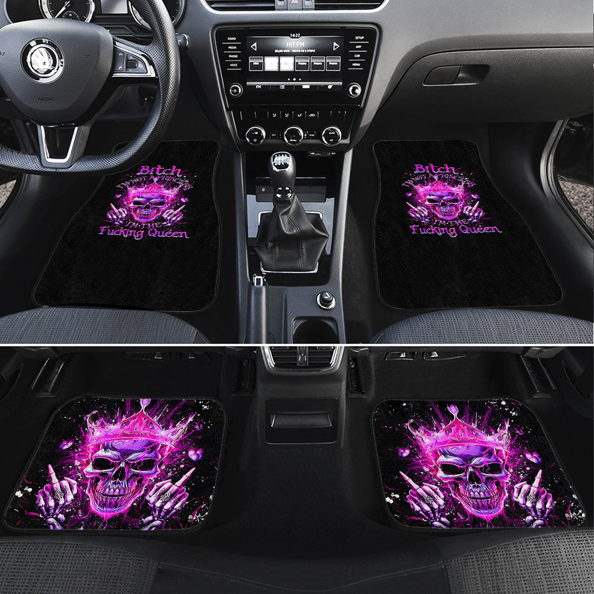 Queen Skull Car Mats Bitch I'm Not A Princess I'm The Fucking Queen - Wonder Print Shop