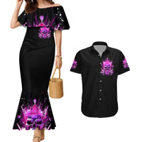 Queen Skull Couples Matching Mermaid Dress and Hawaiian Shirt Bitch I'm Not A Princess I'm The Fucking Queen - Wonder Print Shop