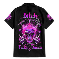 Queen Skull Family Matching Mermaid Dress and Hawaiian Shirt Bitch I'm Not A Princess I'm The Fucking Queen - Wonder Print Shop