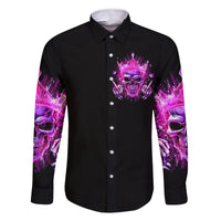 Queen Skull Family Matching Off Shoulder Short Dress and Hawaiian Shirt Bitch I'm Not A Princess I'm The Fucking Queen - Wonder Print Shop