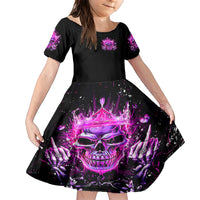 Queen Skull Family Matching Short Sleeve Bodycon Dress and Hawaiian Shirt Bitch I'm Not A Princess I'm The Fucking Queen - Wonder Print Shop