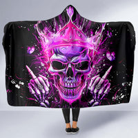 Queen Skull Hooded Blanket Bitch I'm Not A Princess I'm The Fucking Queen