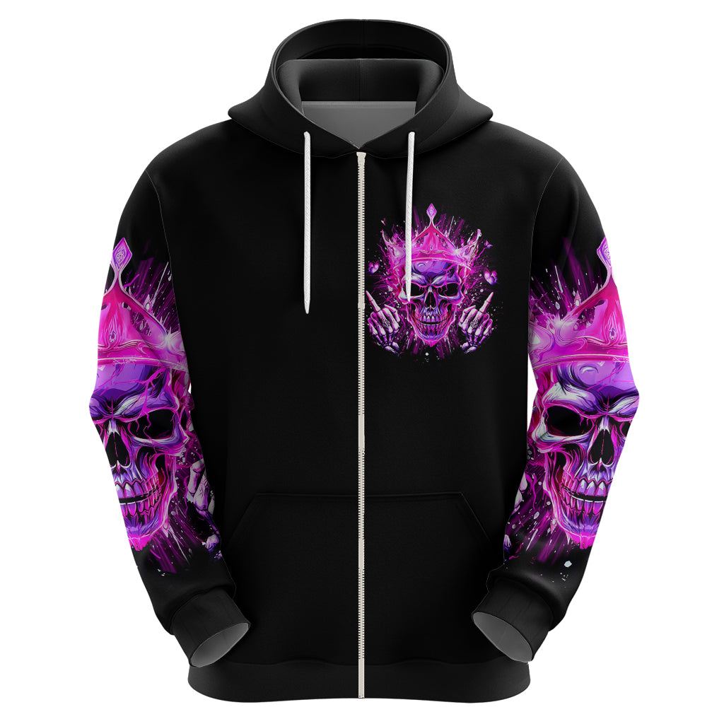Queen Skull Hoodie Bitch I'm Not A Princess I'm The Fucking Queen - Wonder Print Shop