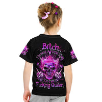 Queen Skull Kid T Shirt Bitch I'm Not A Princess I'm The Fucking Queen - Wonder Print Shop