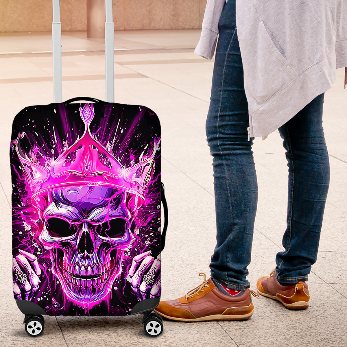 Queen Skull Luggage Cover Bitch I'm Not A Princess I'm The Fucking Queen - Wonder Print Shop