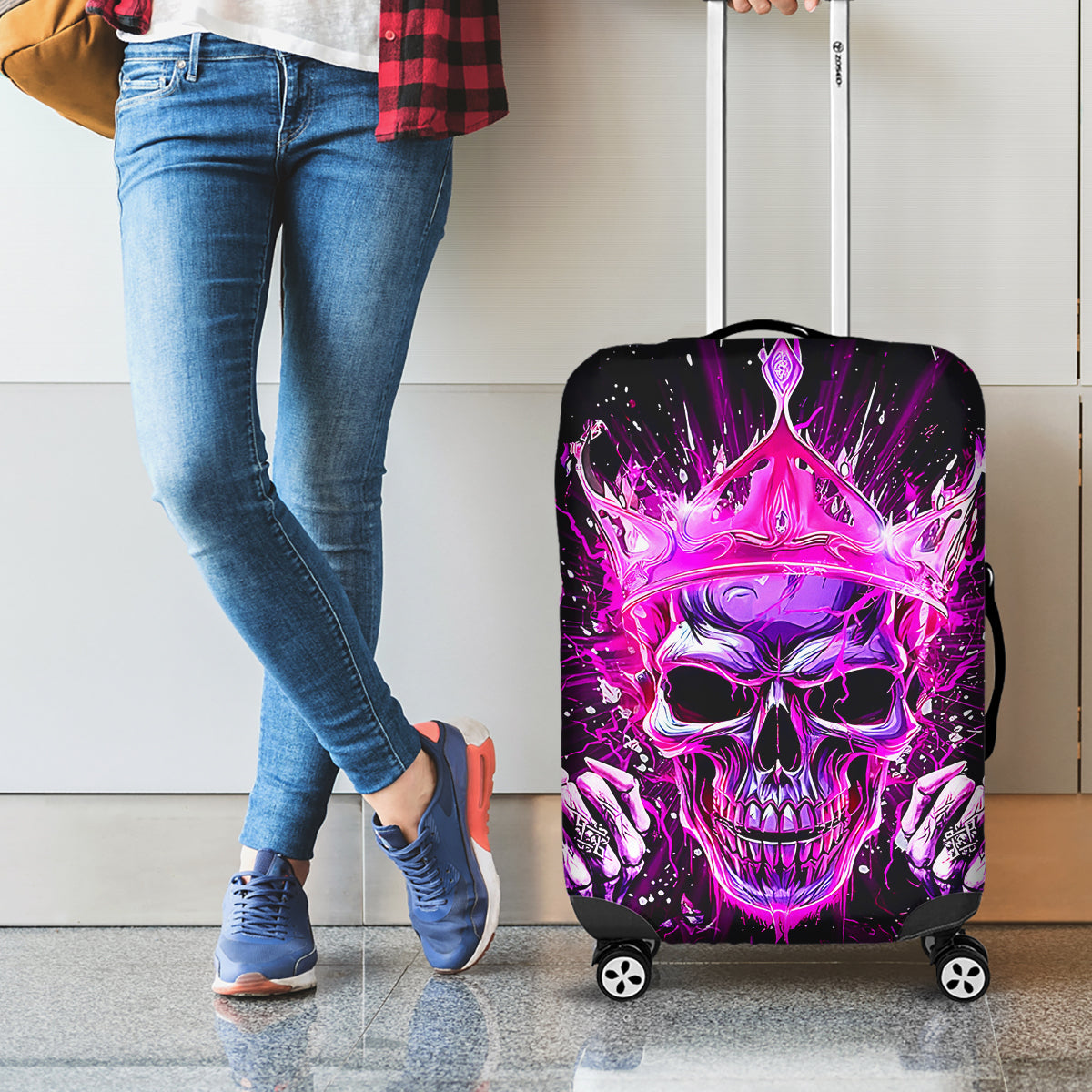 Queen Skull Luggage Cover Bitch I'm Not A Princess I'm The Fucking Queen - Wonder Print Shop