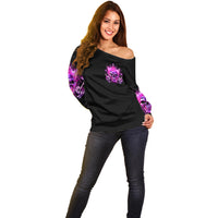 Queen Skull Off Shoulder Sweater Bitch I'm Not A Princess I'm The Fucking Queen - Wonder Print Shop