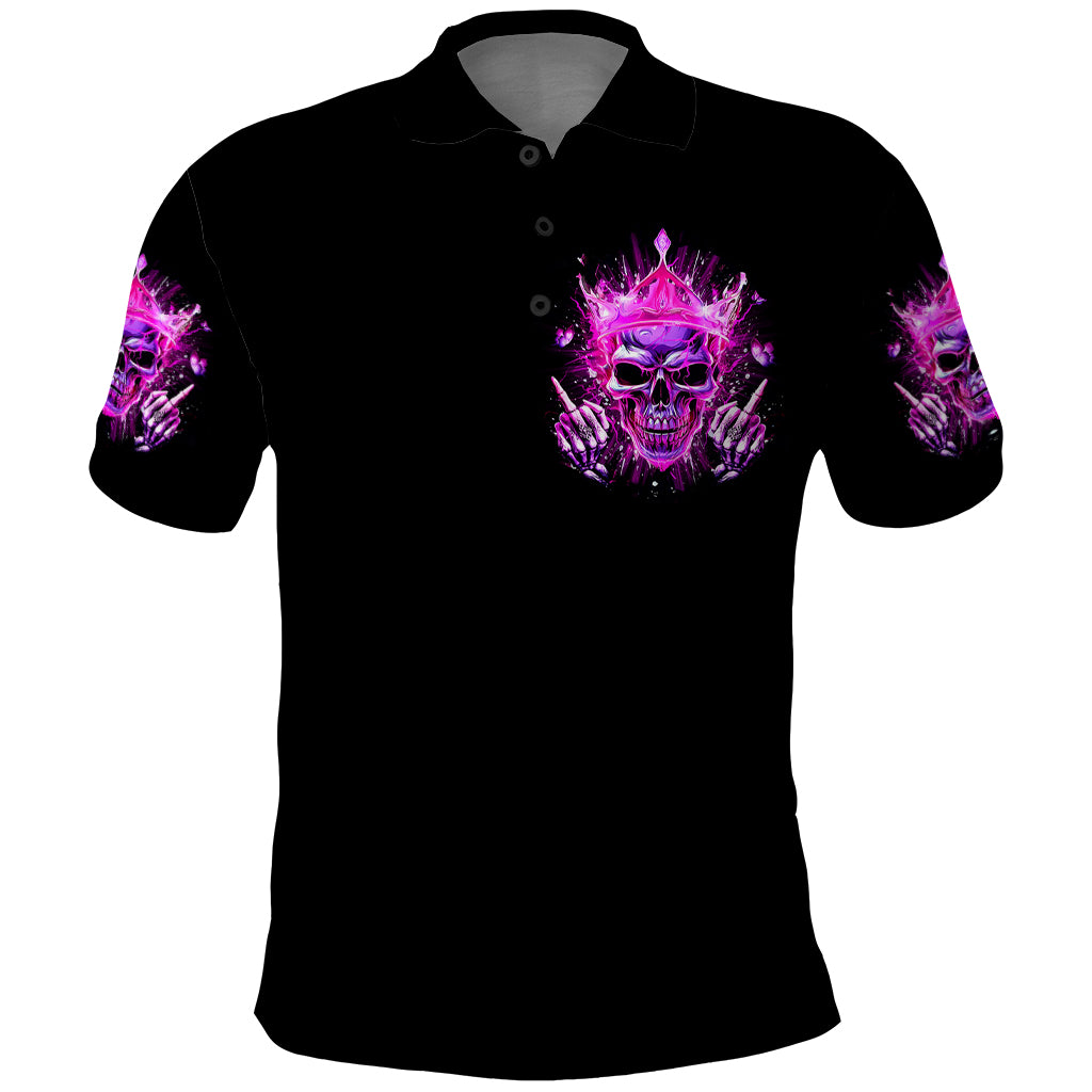 Queen Skull Polo Shirt Bitch I'm Not A Princess I'm The Fucking Queen - Wonder Print Shop