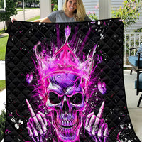 Queen Skull Quilt Bitch I'm Not A Princess I'm The Fucking Queen - Wonder Print Shop