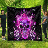 Queen Skull Quilt Bitch I'm Not A Princess I'm The Fucking Queen - Wonder Print Shop