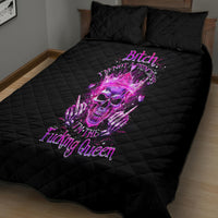 Queen Skull Quilt Bed Set Bitch I'm Not A Princess I'm The Fucking Queen - Wonder Print Shop