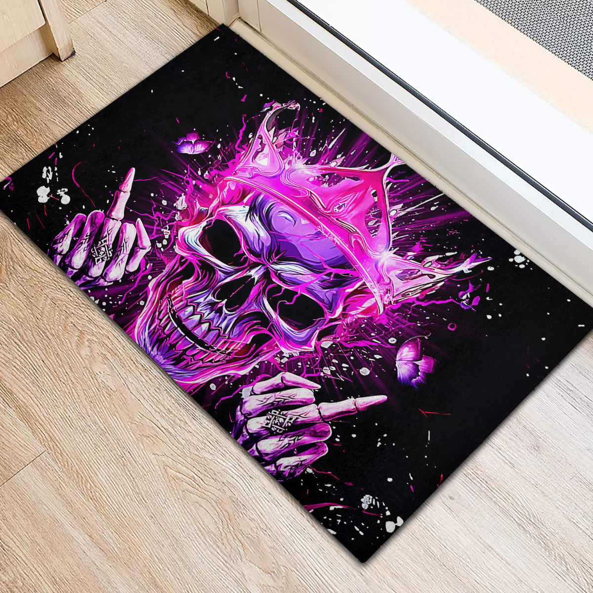 Queen Skull Rubber Doormat Bitch I'm Not A Princess I'm The Fucking Queen - Wonder Print Shop