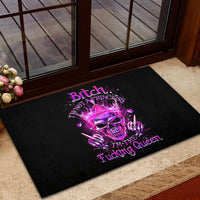 Queen Skull Rubber Doormat Bitch I'm Not A Princess I'm The Fucking Queen - Wonder Print Shop