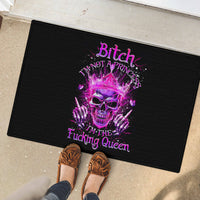 Queen Skull Rubber Doormat Bitch I'm Not A Princess I'm The Fucking Queen - Wonder Print Shop