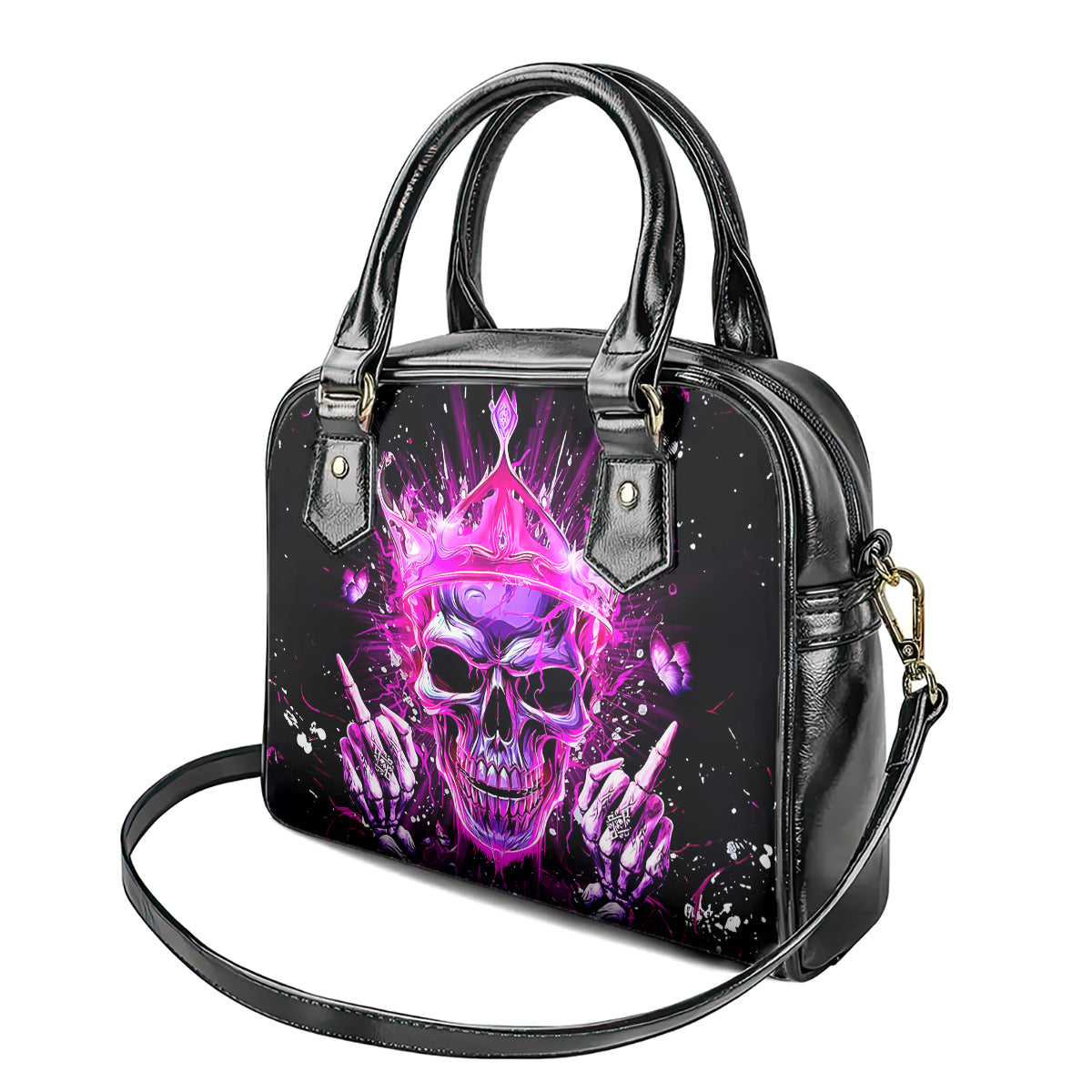 Queen Skull Shoulder Handbag Bitch I'm Not A Princess I'm The Fucking Queen