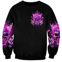 Queen Skull Sweatshirt Bitch I'm Not A Princess I'm The Fucking Queen - Wonder Print Shop