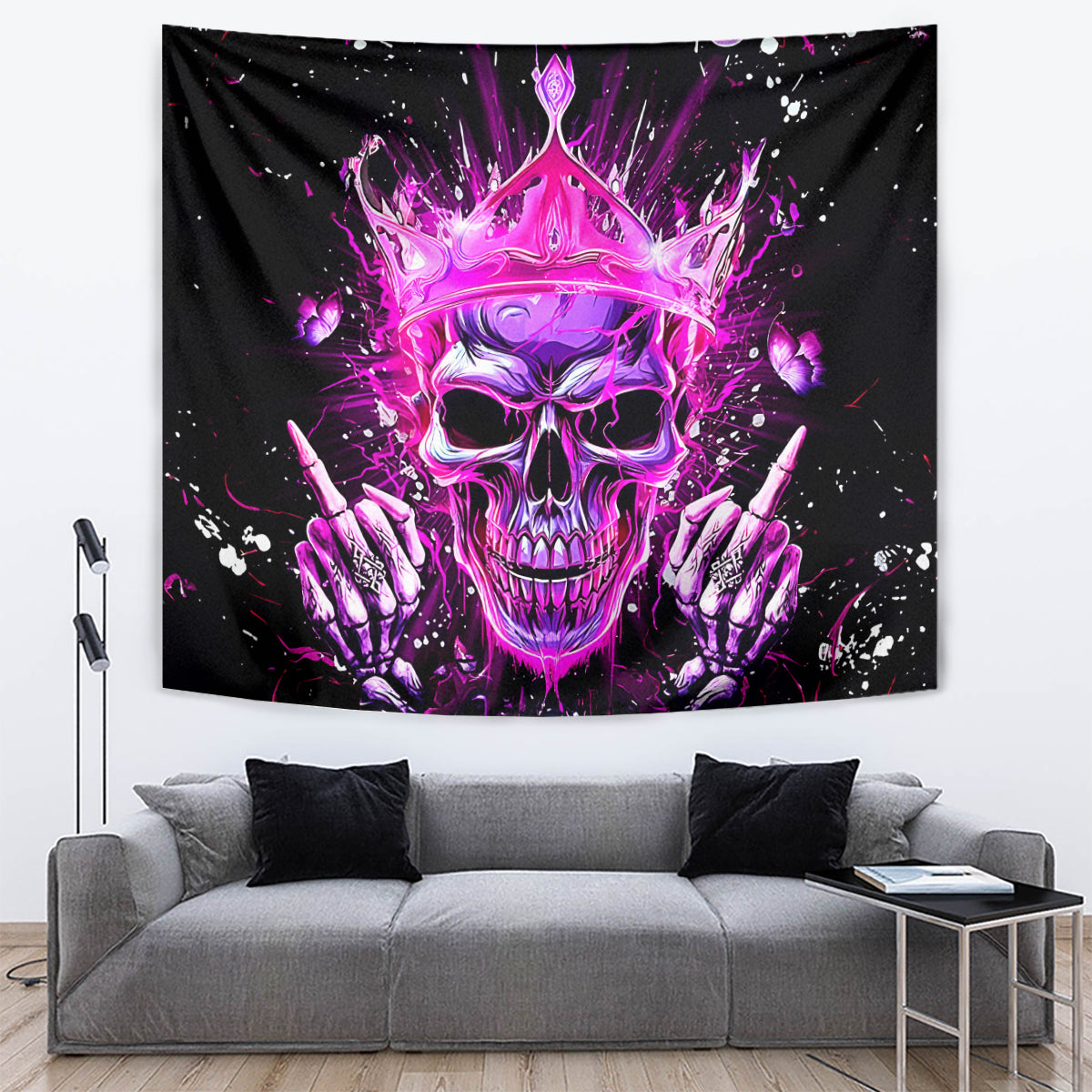 Queen Skull Tapestry Bitch I'm Not A Princess I'm The Fucking Queen - Wonder Print Shop