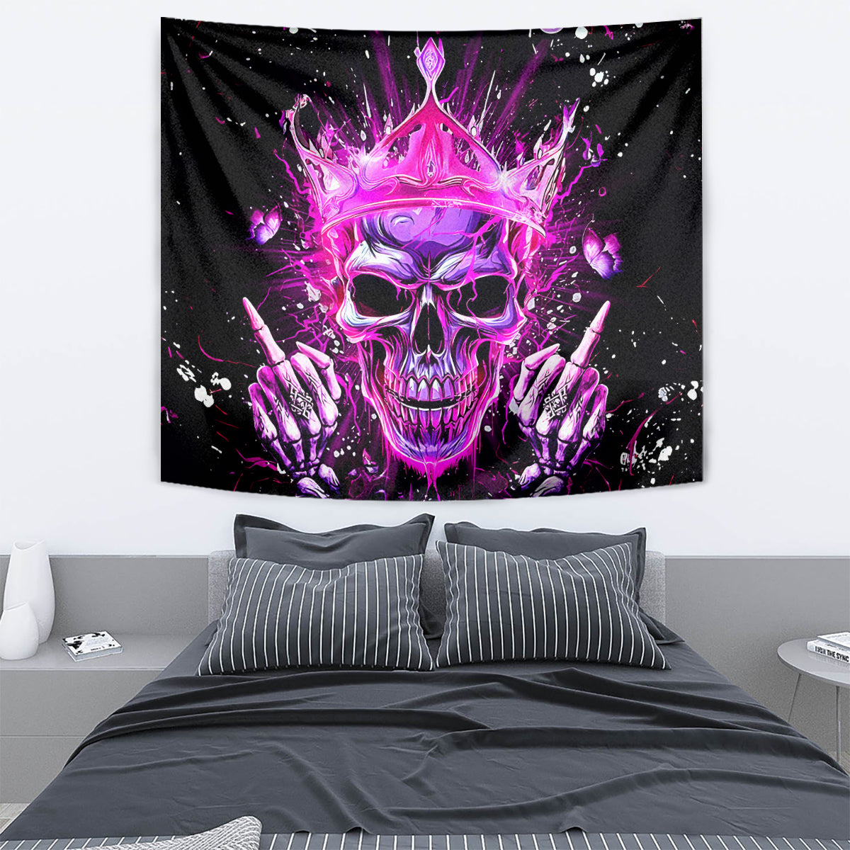 Queen Skull Tapestry Bitch I'm Not A Princess I'm The Fucking Queen - Wonder Print Shop