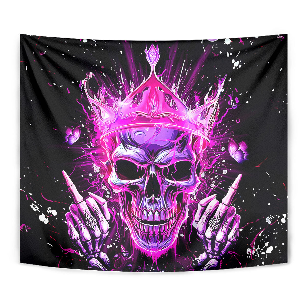 Queen Skull Tapestry Bitch I'm Not A Princess I'm The Fucking Queen - Wonder Print Shop