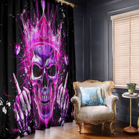 Queen Skull Window Curtain Bitch I'm Not A Princess I'm The Fucking Queen - Wonder Print Shop