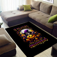 Pumpkin Witch Skull Area Rug In My Defense The Moon Was Full And I Was Left Unsupervided - Wonder Print Shop