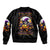 Pumpkin Witch Skull Bomber Jacket In My Defense The Moon Was Full And I Was Left Unsupervided - Wonder Print Shop