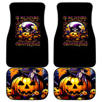 Pumpkin Witch Skull Car Mats In My Defense The Moon Was Full And I Was Left Unsupervided - Wonder Print Shop