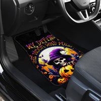 Pumpkin Witch Skull Car Mats In My Defense The Moon Was Full And I Was Left Unsupervided - Wonder Print Shop