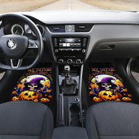 Pumpkin Witch Skull Car Mats In My Defense The Moon Was Full And I Was Left Unsupervided - Wonder Print Shop