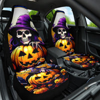 Pumpkin Witch Skull Car Seat Cover In My Defense The Moon Was Full And I Was Left Unsupervided - Wonder Print Shop